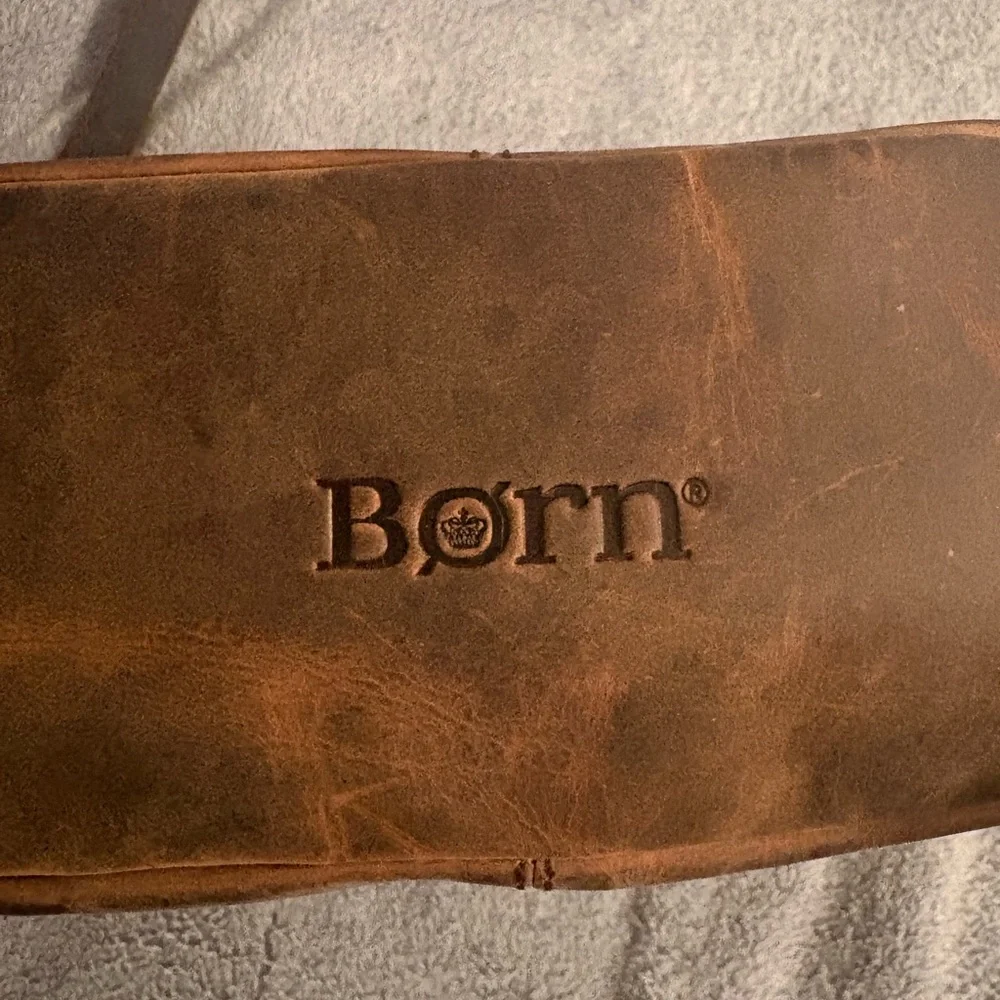 Born Brown Leather Hobo Distressed Shoulder Bag Purse Y2K - Picture 6 of 12